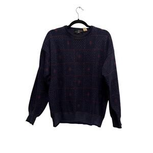 The Italian Sweater Co. Wool Blend Pullover Sweater Men MED Vintage Grandpacore